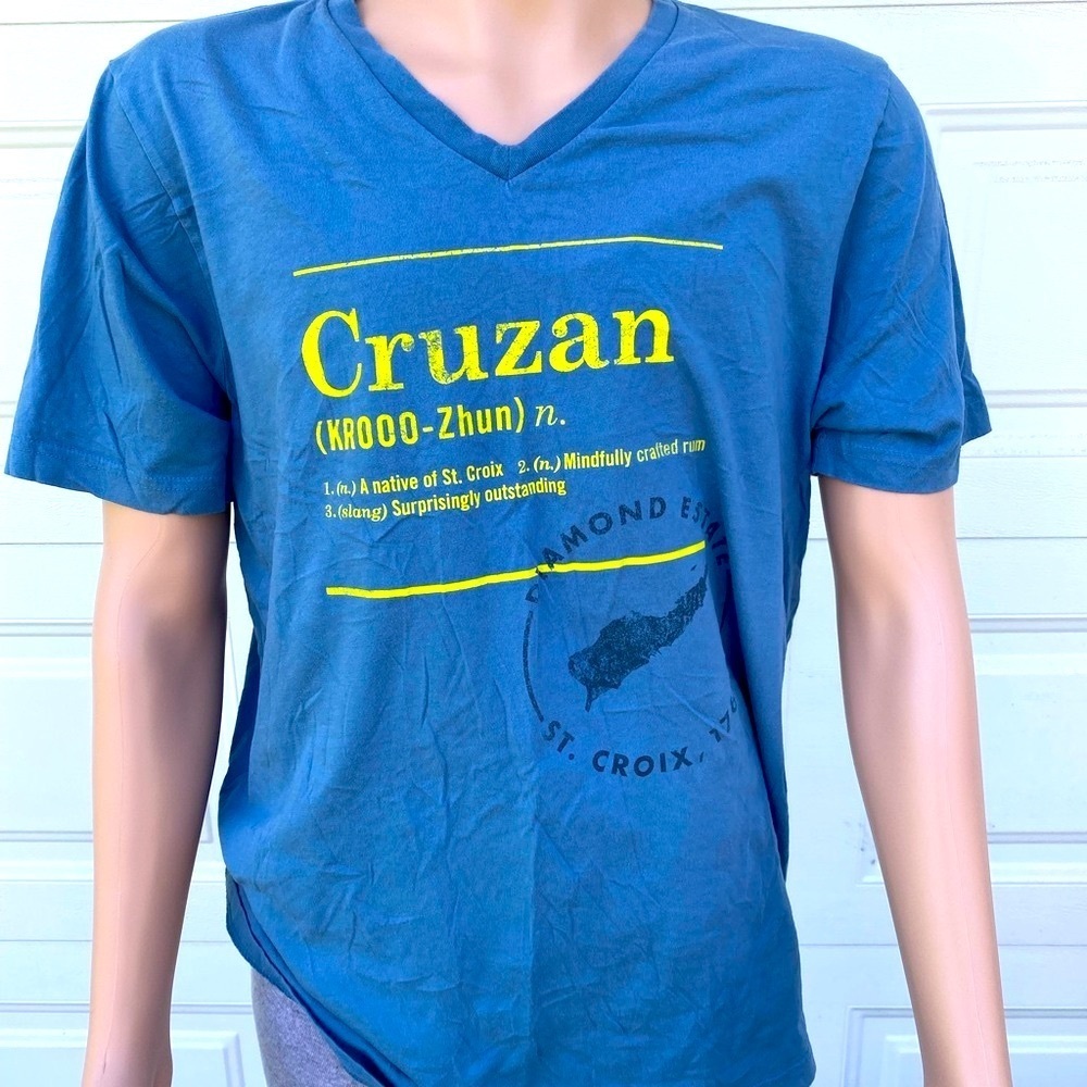 Cruz am Blue Graphic Men's T-Shirt, XL